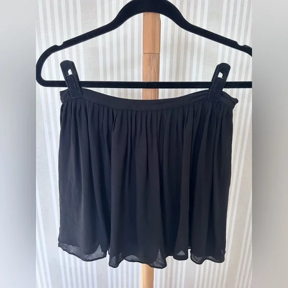 Reformation Lovell Black Pleated Skirt Mini Length Side Zip Women’s Size Medium - Picture 7 of 10